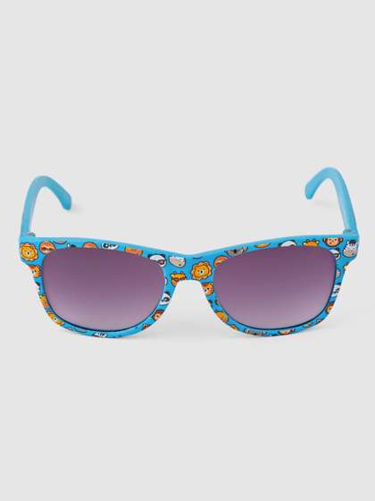 DukieKooky Unisex Kids
                    Black Lens & Blue Wayfarer Sunglasses with