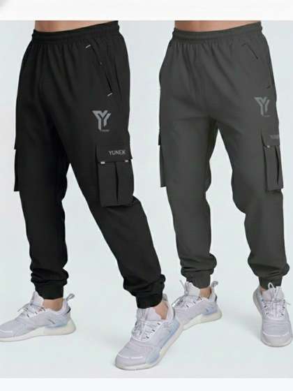 YUNEK Men Pack of 2
                        Cargos Track Pants