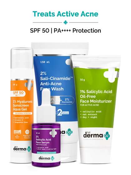 The Derma co. Set Of 4
                      Sunscreen Gel, Face Wash, Serum & Moisturizer
                      Combo