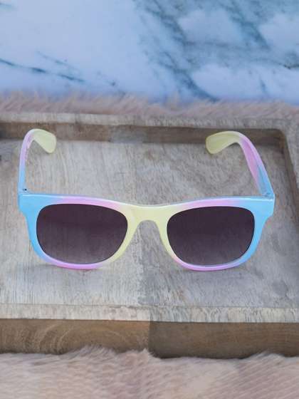 DukieKooky Unisex Kids
                    Black Lens & Blue Wayfarer Sunglasses with