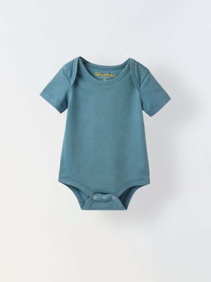SPUNKIES Kids Cotton
                      Solid Romper