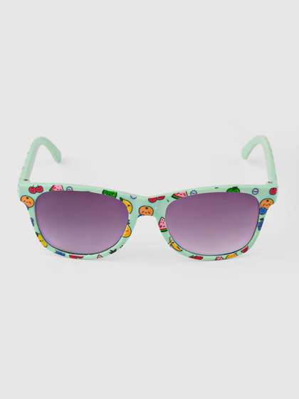 DukieKooky Unisex Kids
                    Black Lens & Green Wayfarer Sunglasses with