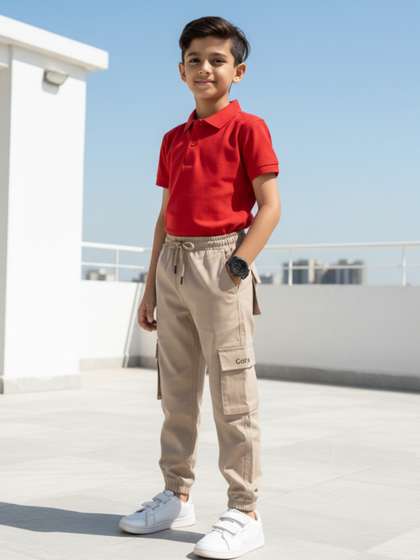 Grit N Groove Boys
                    Relaxed Cargos Trousers