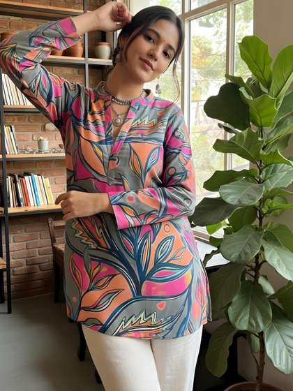 Anouk Mirage
                          Botanical Printed Pure Cotton Kurti