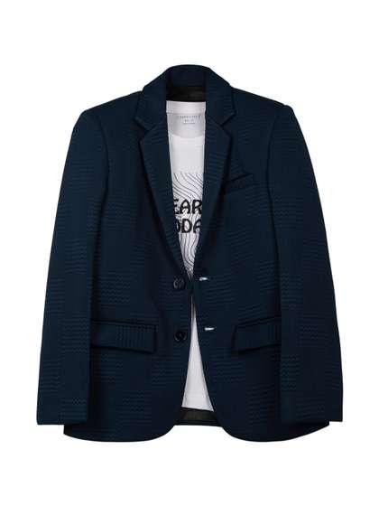 CHARCHIT Single Breasted
                    Blazer With T-shirt