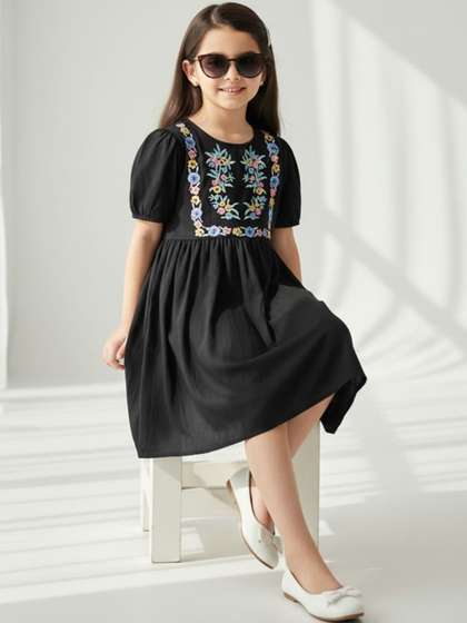 Bella Moda Embroidered
                      Fit & Flare Dress