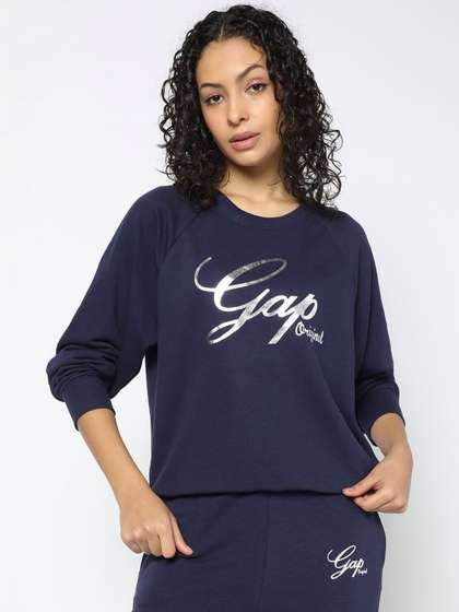 GAP Printed Round
                        Neck Pullover Sweatshirts