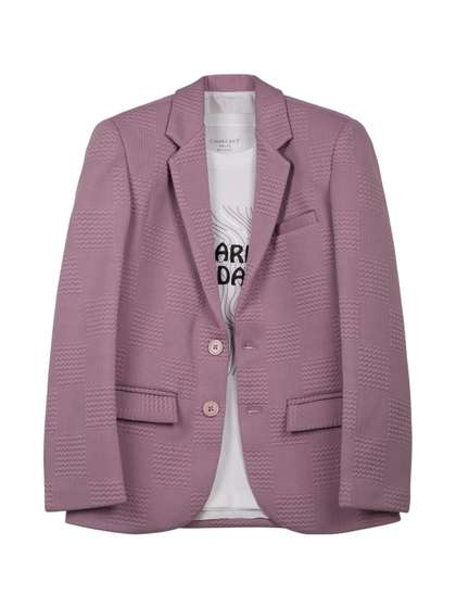 CHARCHIT Single Breasted
                    Blazer With T-shirt