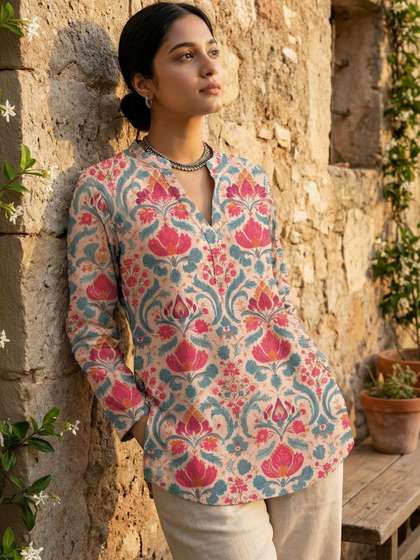 Anouk Mirage Ethnic
                        Motifs Printed Pure Cotton Kurti