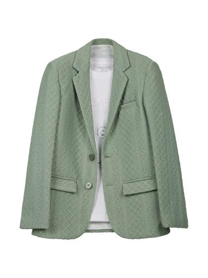 CHARCHIT Single Breasted
                    Blazer With T-shirt
