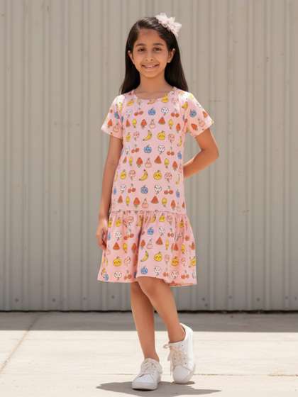 Grit N Groove
                      Conversational Printed Drop Waist Fit & Flare
                      Dress