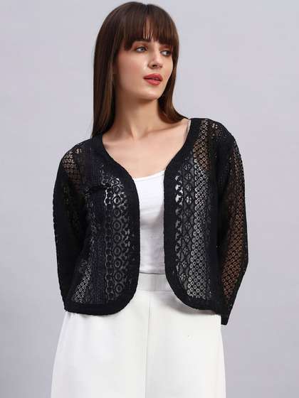 Fashion Senoraa
                        Women Crop Sheer Shrug