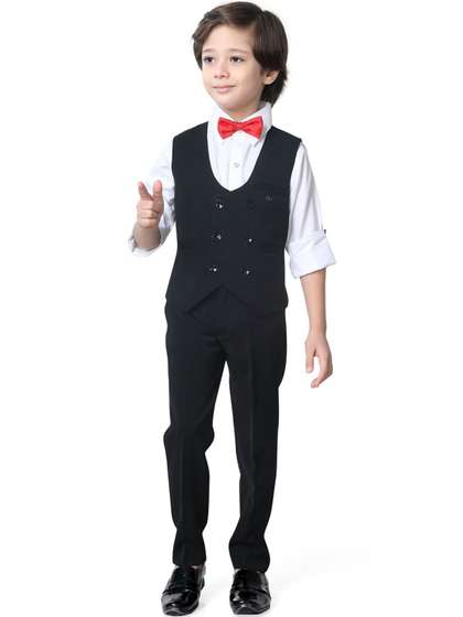 earth conscious Boys
                      Long Sleeves Three Pieces Suits
