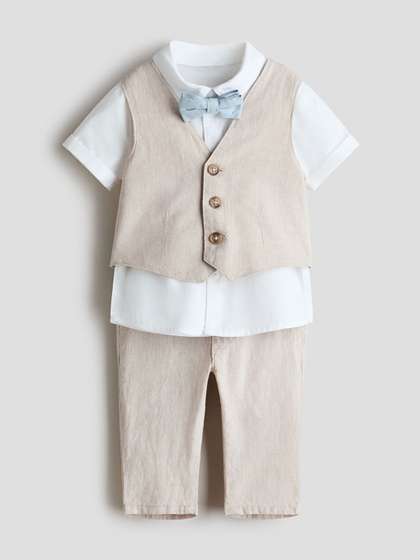 H&M 4-Piece
                    Linen-Blend Dressy Set