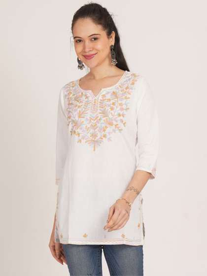 Missethic Ethnic
                        Motifs Embroidered Thread Work Pure Cotton
                        Thread Work Kurti