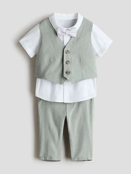 H&M 4-Piece
                    Linen-Blend Dressy Set