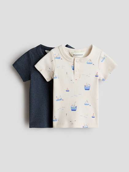 H&M 2-Pack Cotton
                    Henley Tops