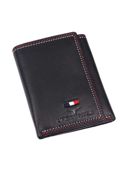 URBAN HYDE Men
                      Textured Genuine Leather Three Fold Wallet With
                      Large Storage