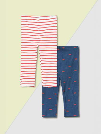 max Girls Striped Ankle
                    Length Leggings