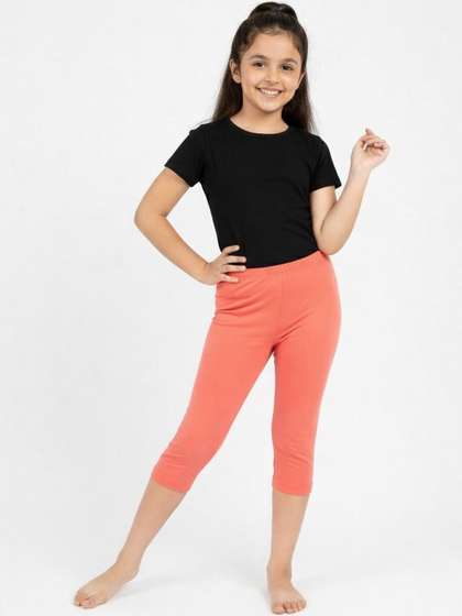 Charm n Cherish Girls
                    Mid-Rise Three-Fourth Length Leggings