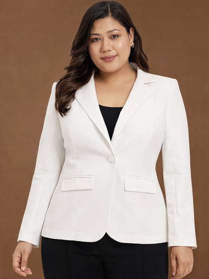 wild U Women Notched
                        Lapel Long Sleeves Single Breasted Blazers