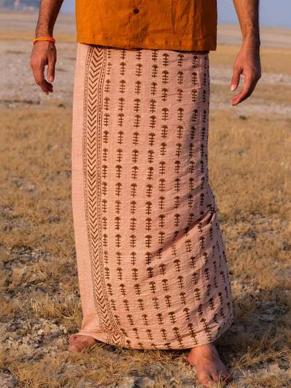 CRYSTAL HEAL Men
                        Printed Cotton Dhoti