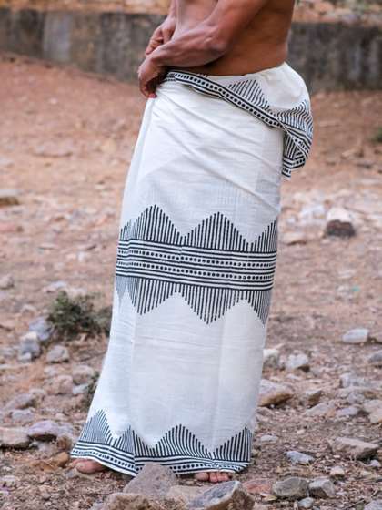 CRYSTAL HEAL Arya
                        Men Printed Dhoti