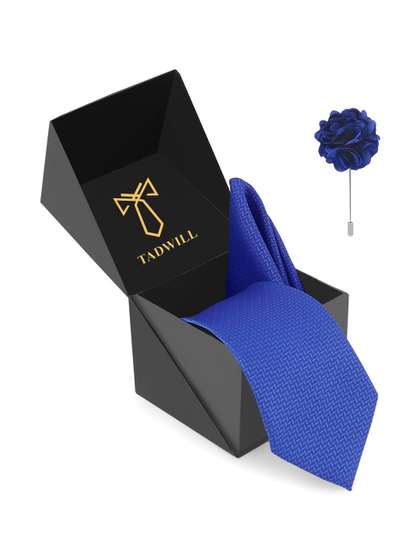 TADWILL Men Accessory
                    Gift Set Of Tie With Lapel Pin & Pocket Square