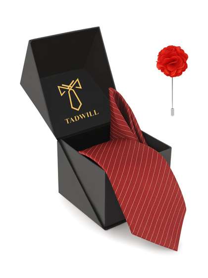 TADWILL Men Accessory
                    Gift Set Of Tie With Lapel Pin & Pocket Square