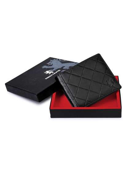 Red Tape Men Textured
                      Leather Two Fold Wallet