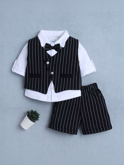BUMZEE Boys Striped
                    Shirt with Shorts