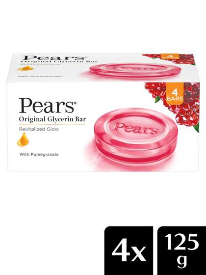 Pears Naturale Set
                          of 4 Pomegranate Brightening Bathing Soap Bars
                          125 gm Each