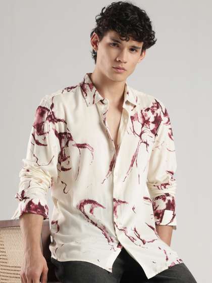 HERE&NOW Men Slim
                      Fit Printed Casual Shirt
