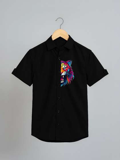 CRESALE Boys Comfort
                    Printed Casual Shirt