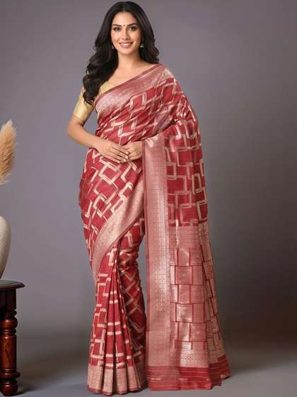 Anouk Linen Blend
                          Banarasi Saree