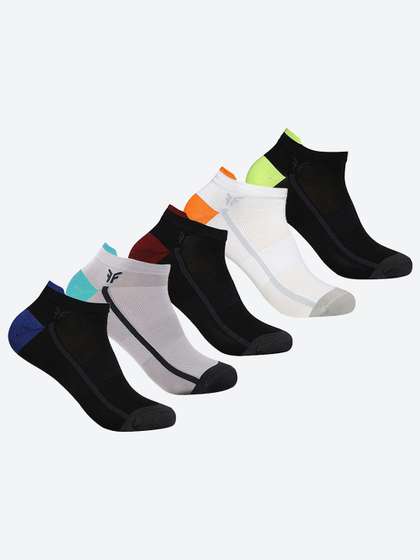 FOOTONS Men Pack Of 5
                    Ankle-Length Rapid-Dry Socks