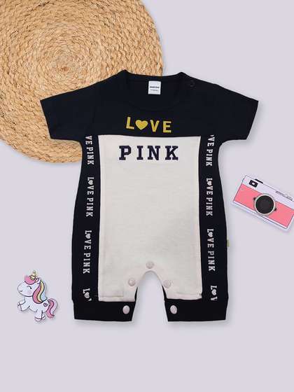 Moms Love Infant Girls
                    Typography Printed Rompers