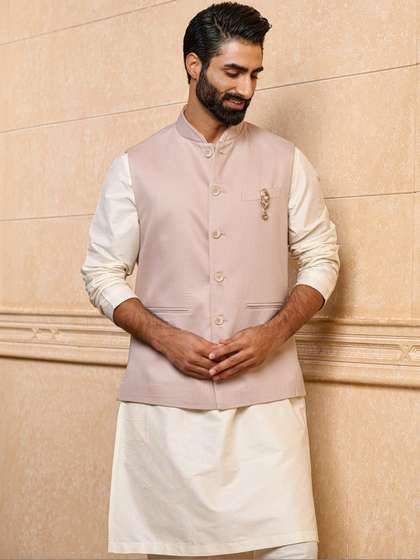Tasva Printed Woven
                        Mandarin Collar Nehru Jackets
