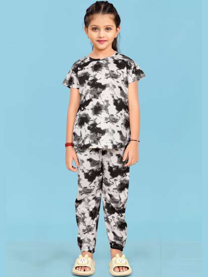 LITBABY Girls Printed
                      Short Sleeves Nightdress