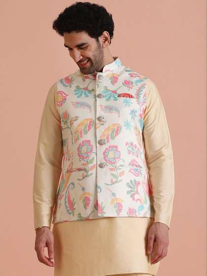 KISAH Plus Size Men
                        Printed Jacket