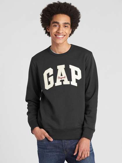 GAP Typography
                        Applique Detail Front-Open Fleece Sweatshirt