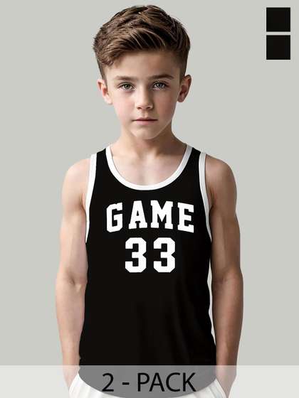 MGRS Pack Of 2 Boys
                      Round Neck Cotton Basic Vests