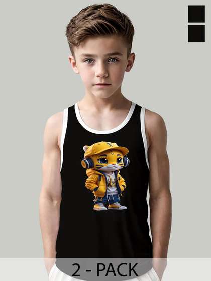 MGRS Pack Of 2 Boys
                    Round Neck Cotton Basic Vests