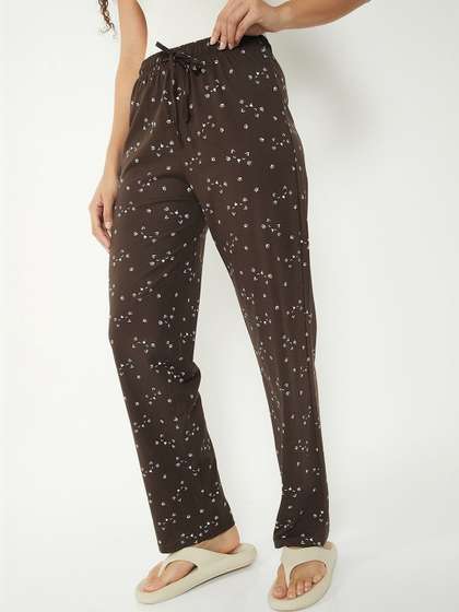 max Printed Pure Cotton Mid-Rise Lounge Pant