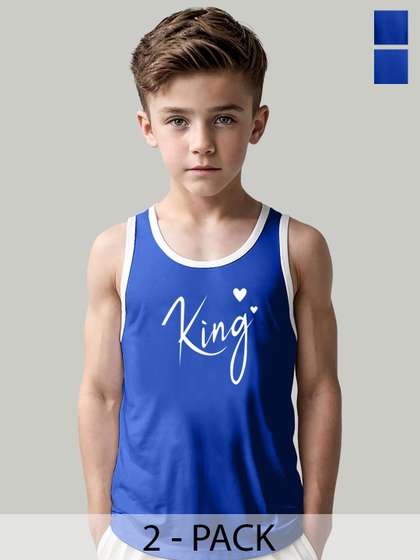MGRS Pack Of 2 Boys
                    Round Neck Cotton Basic Vests