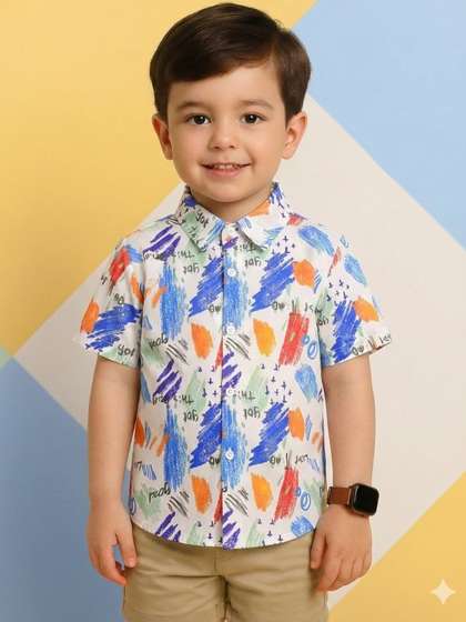 RAVYA TRENDZ Boys
                    Classic Printed Casual Shirt