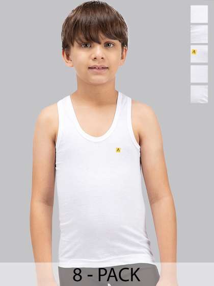 AMUL COMFY Boys Pack Of
                    8 Pure Cotton Undershirt Vests