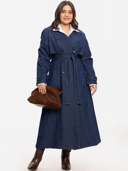 Virgio Solid
                          Cotton Denim Lapel Collar Plus Size Jackets
