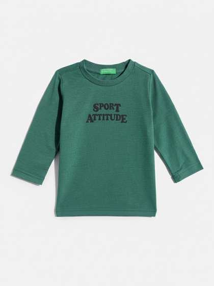 United Colors of
                    Benetton Boys Typography Print Long Sleeves T-shirt