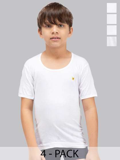 AMUL COMFY Boys Pack Of
                    4 Pure Cotton Undershirt Vests